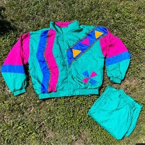 80s Shell Shock Windbreaker Set
